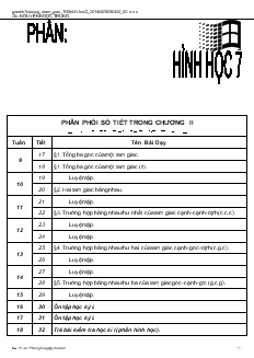 Giáo án Toán học 7 - Chương II_Tam giác