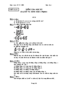 Giáo án Toán học 7 - Học kỳ I - Tiết 31, 32