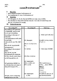 Giáo án Toán học 7 - Khái niệm về biểu thức đại số