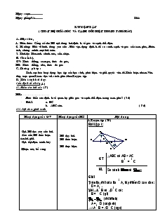 Giáo án Toán học 7 - Luyện tập