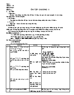 Giáo án Toán học 7 - Ôn tập chương II