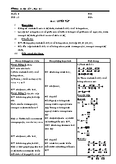 Giáo án Toán học 7 - Tiết 12: Luyện tập