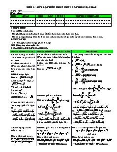 Giáo án Toán học 7 - Tiết 13: Rút gọn biểu thức chứa căn thức bậc hai