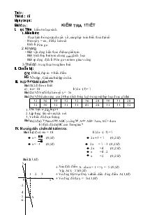 Giáo án Toán học 7 - Tiết 15: Kiấ̉m tra 1tiết