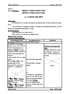 Giáo án Toán học 7 - Tiết 1 đến tiết 63