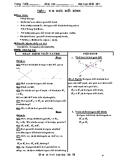 Giáo án Toán học 7 - Tiết 1 đến tiết 69