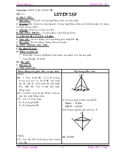 Giáo án Toán học 7 - Tiết 27: Luyện tập