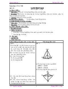 Giáo án Toán học 7 - Tiết 29: Luyện tập
