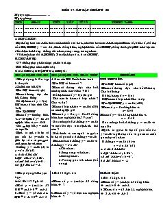Giáo án Toán học 7 - Tiết 29: Ôn tập chương II