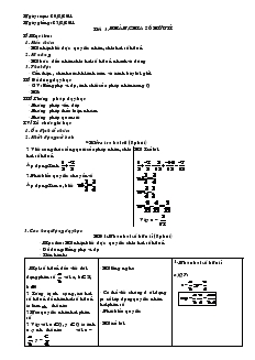 Giáo án Toán học 7 - Tiết 3: Nhân, chia số hữu tỉ