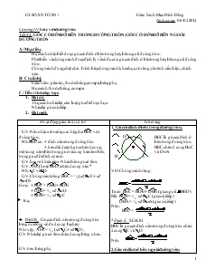 Giáo án Toán học 7 - Tiết 44: Góc có đỉnh ở bên trong đường tròn, góc có đỉnh ở bên ngoài đường tròn
