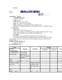 Giáo án Toán học 7 - Tiết 45