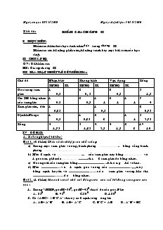 Giáo án Toán học 7 - Tiết 46: Kiểm tra chương II
