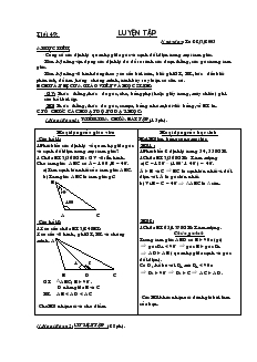 Giáo án Toán học 7 - Tiết 49, 50