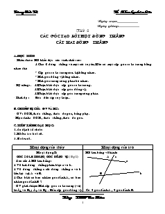 Giáo án Toán học 7 - Tiết 5 đến tiết 29