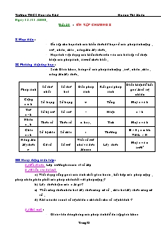 Giáo án Toán học 7 - Trường THCS Nguyên Khê