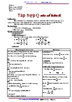 Giáo án Toán học 7 - Tuần 1 đến tuần 33