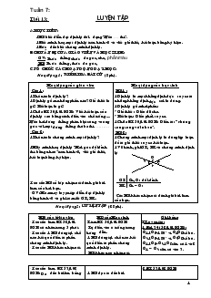 Giáo án Toán học 7 - Tuần 7