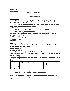 Giáo án Toán học 9 - Tiết 20: Luyện tập