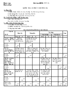 Giáo án Toán học 9 - Tiết 46