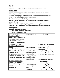 Giáo án Toán học - Tiết 64: Tính chất ba đường cao của tam giác