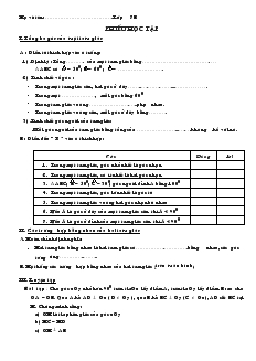 Phiếu học tập môn Toán 7