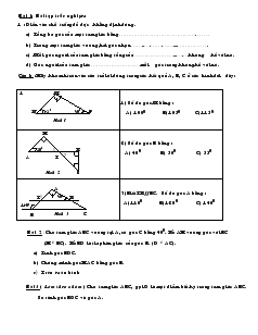 Phiếu học tập - Toán học 7