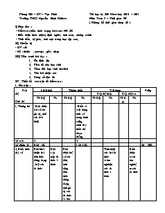 Thi học kỳ II – Năm học 2010 – 2011 môn Toán 7 – Thời gian 90 phút