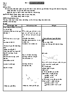 Tiết: 2 - Bài 1: Hai góc đối đỉnh