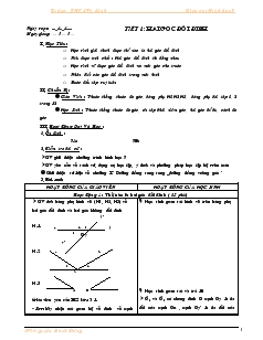 Giáo án Toán 7 - Hình học - Tiết 1 đến tiết 15