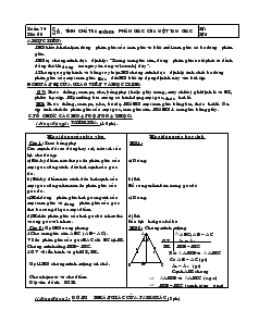Giáo án Toán 7 - Hình học - Tuần 34 - Tiết 60: Tính chất ba đường phân giác của một tam giác