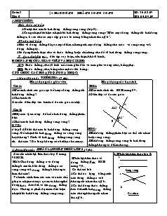 Giáo án Toán 7 - Hình học - Tuần 3 - Tiết 6: Hai đường thẳng song song