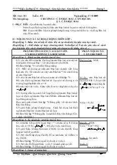 Giáo án Toán 9 - Đại số - Chương 1