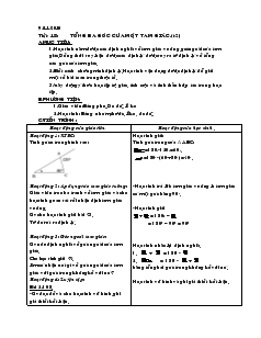 Giáo án Toán học 7 - Chương II - Tiết 18: Tổng ba góc của một tam giác.
