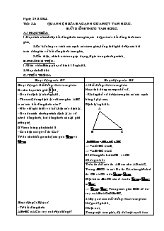 Giáo án Toán học 7 - Chương III - Tiết 51: Quan hệ giữa ba cạnh của một tam giác, bất đẳng thức tam giác