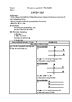 Giáo án Toán học 7 - Kỳ I - Tiết 11: Luyện tập