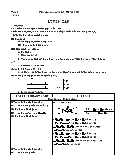 Giáo án Toán học 7 - Kỳ I - Tiết 13: Luyện tập