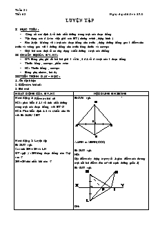 Giáo án Toán học 7 - Kỳ II - Tiết 63: Luyện tập