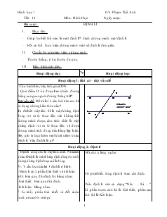 Giáo án Toán học 7 - Tiết 12: Định lí