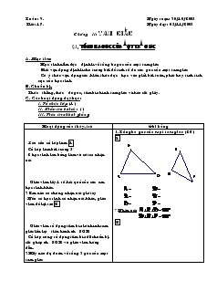 Giáo án Toán học 7 - Tiết 17: Tổng ba góc của một tam giác