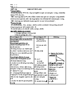 Giáo án Toán học 7 - Tiết 38: Định lý pi-Ta-go