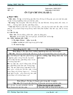 Giáo án Toán học 7 - Tiết 43: Ôn tập chương II (tiết 1)