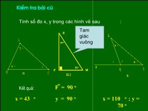 Bài giảng Hình học 7 - Tiết 18: Tổng ba góc của một tam giác (tiết 2)
