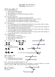 Bài kiểm tra chương I - Hình học 7 (thời gian 45 phút)
