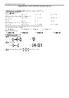 Đề kiểm tra 1 tiết chương I Đại số 7 (tiết 22)
