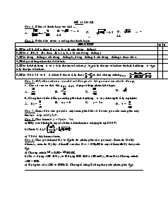 Đề thi Toán 7 - Đề 11