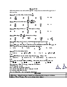 Đề thi Toán 7 - Đề 12
