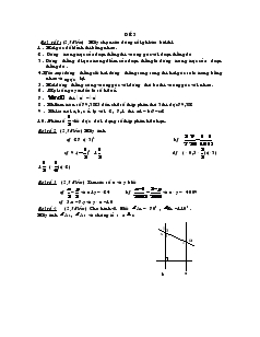 Đề thi Toán 7 - Đề 3