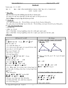 Giáo án Hình học 7 - Tuần 14