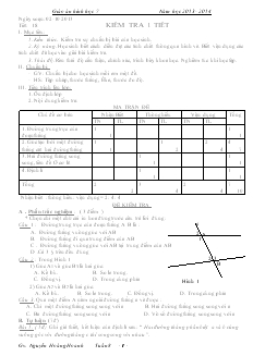 Giáo án Hình học 7 - Tuần Tiết 18: Kiểm tra 1 tiết
